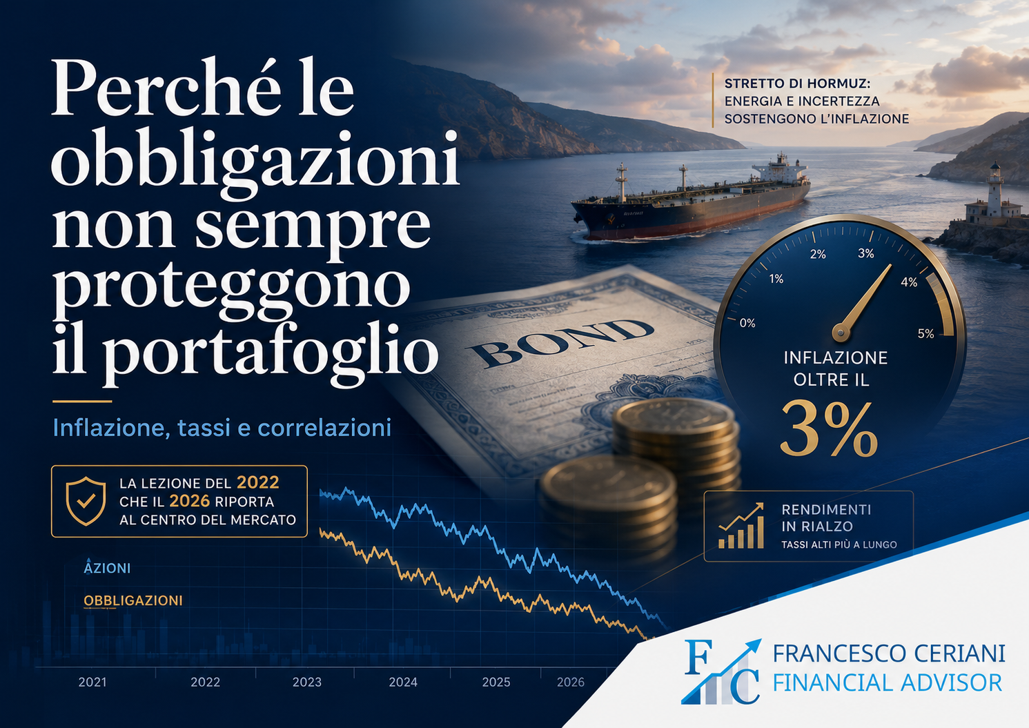 Perché le obbligazioni non sempre proteggono il portafoglio quando scendono le azioni