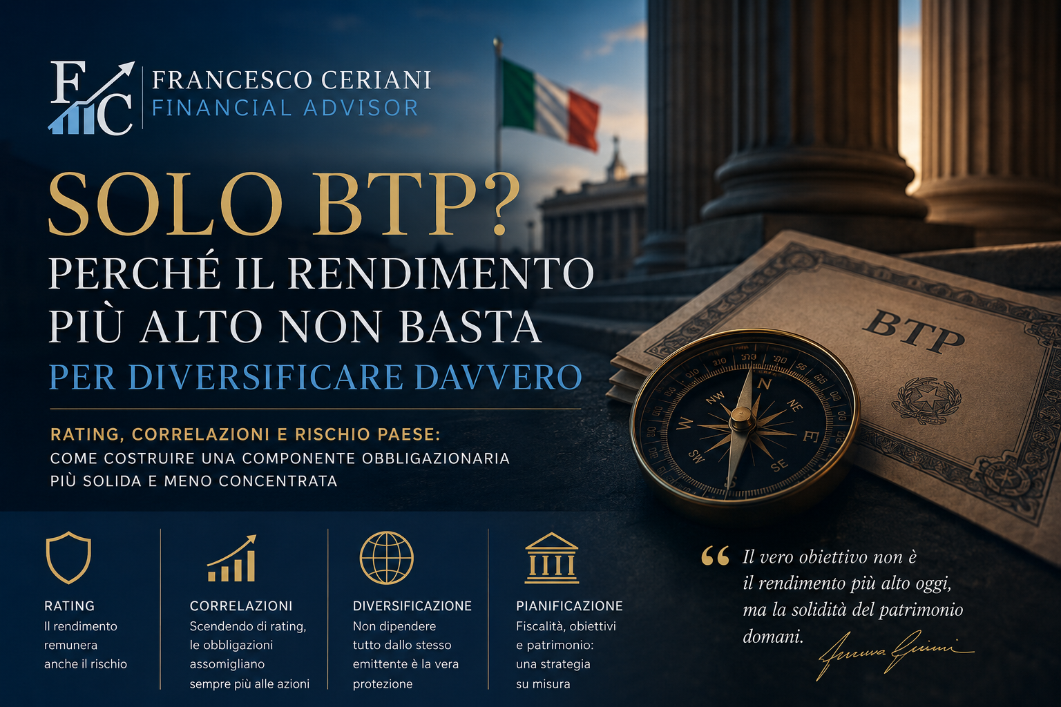 Solo BTP? Perché il rendimento più alto non basta per diversificare davvero
